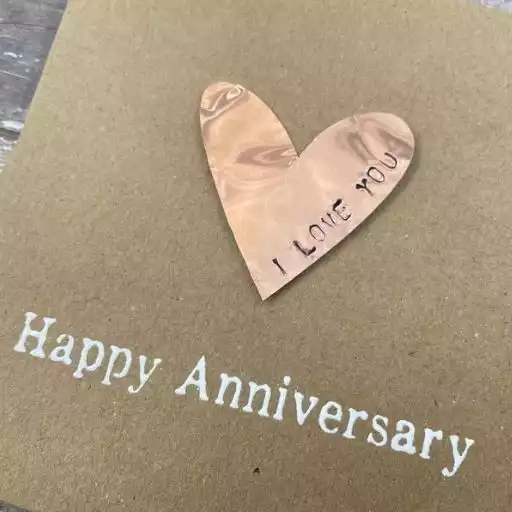 Personalized Copper Anniversary Card