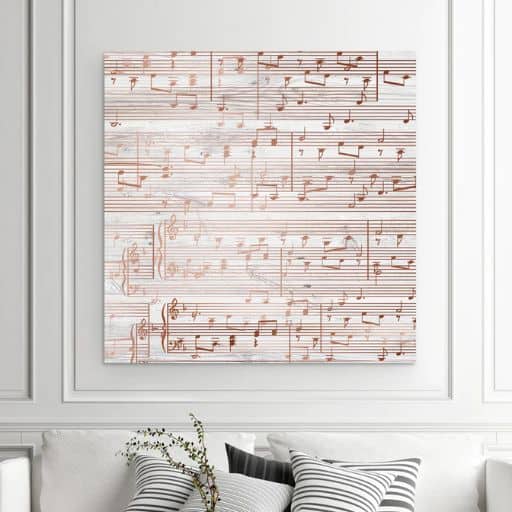 Copper Sheet Music Wall Art